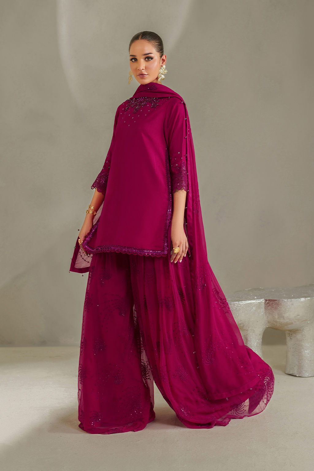 IP-338 Embroidered Rawsilk Secondary image