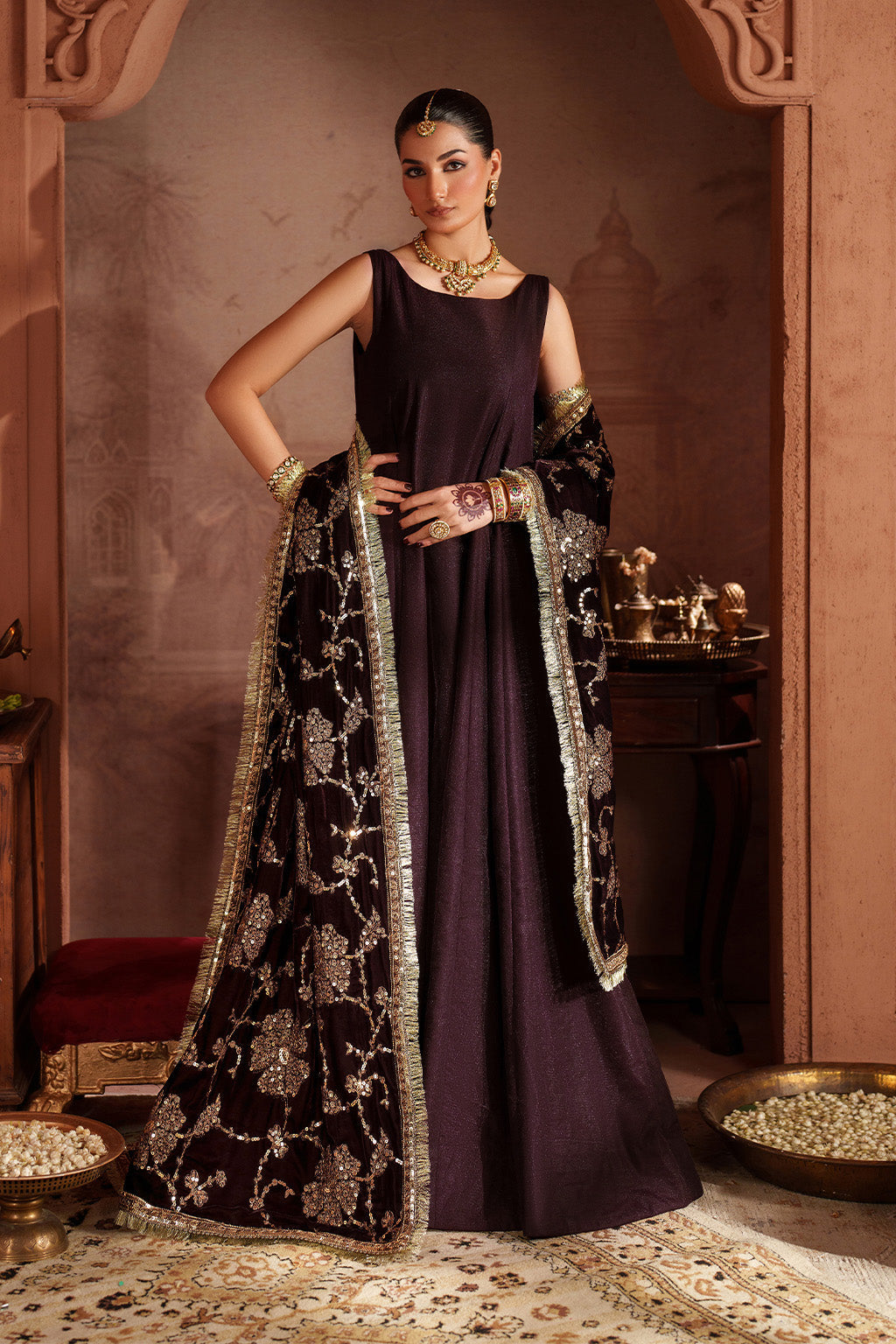 IV-63 Embroidered Velvet