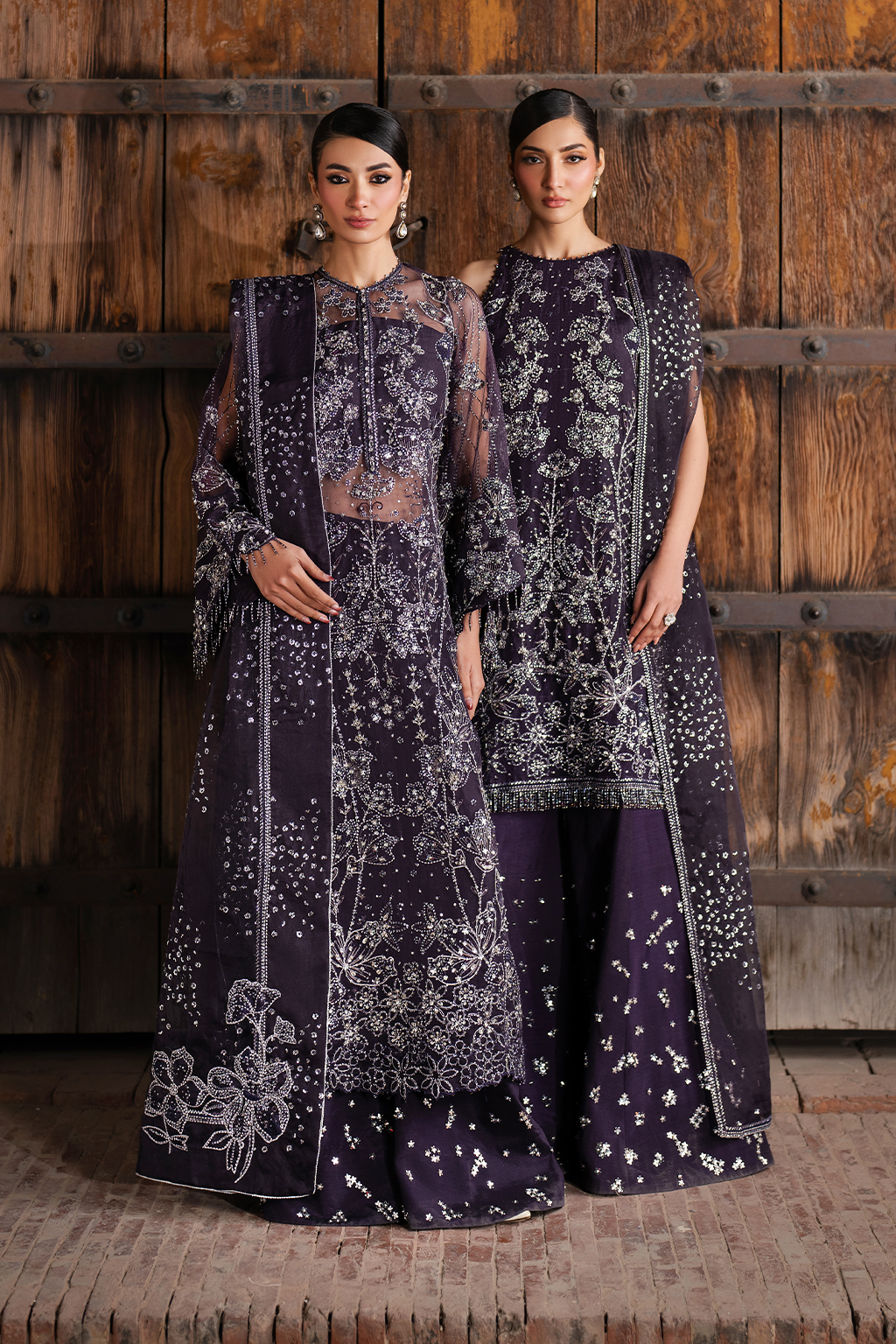 ILC-06 Embroidered Organza (Long Shirt With Azaar)