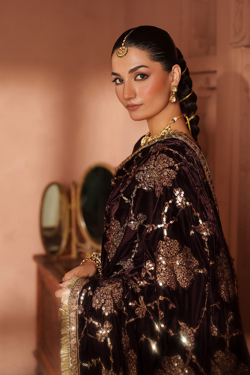 IV-63 Embroidered Velvet