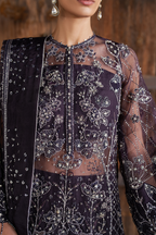 ILC-06 Embroidered Organza (Long Shirt With Azaar)