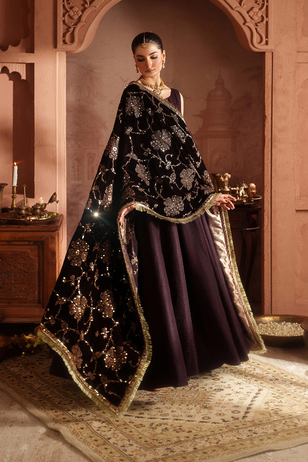 IV-63 Embroidered Velvet