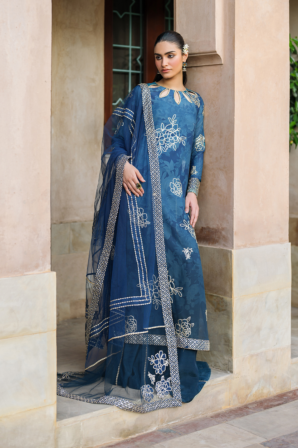 Embroidered Chiffon - Iznik