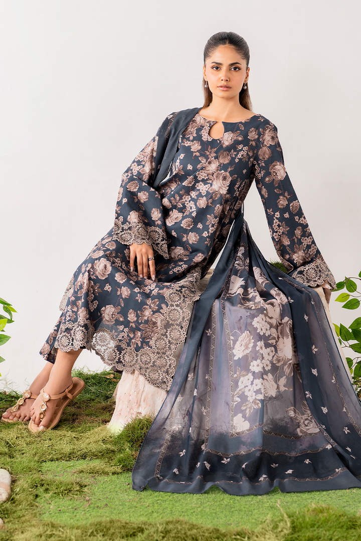 UE-279 Printed Lawn - Iznik
