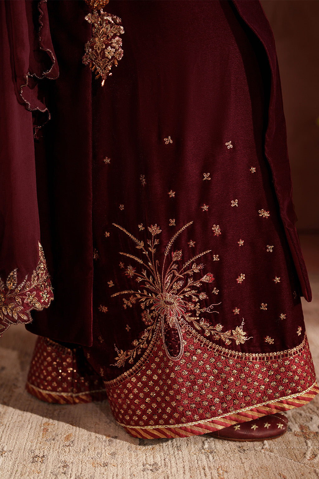IV-55 Embroidered Velvet