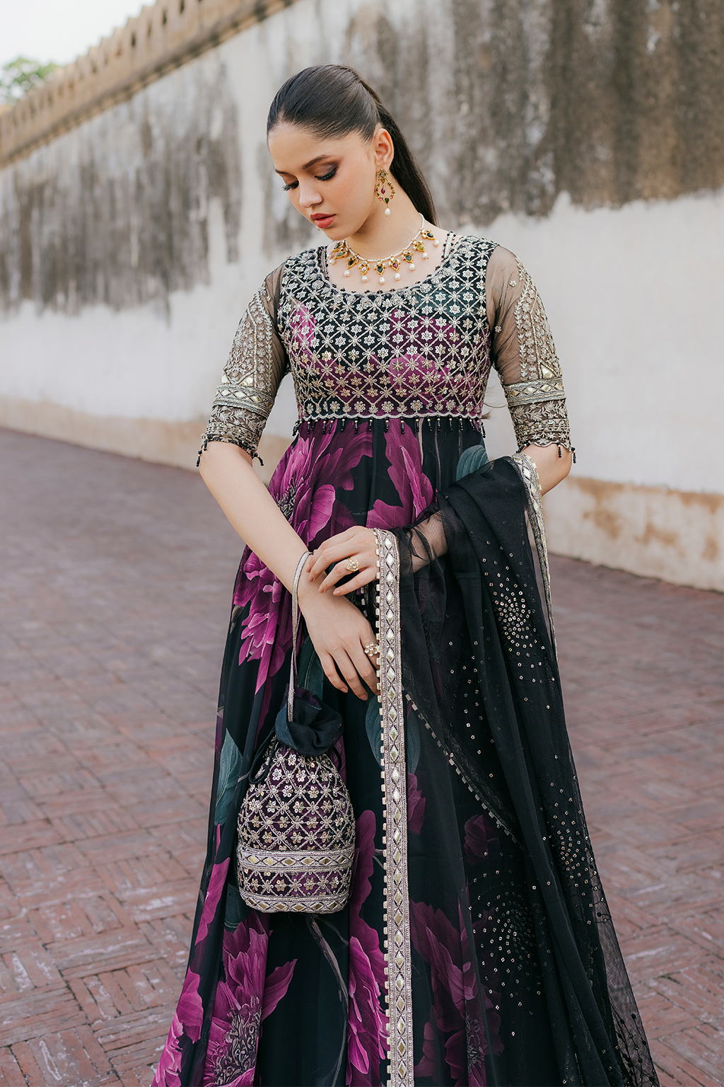UE-321 Printed Chiffon - Iznik