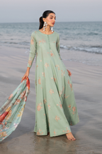 UE-383 Embroidered Lawn - Iznik