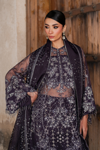 ILC-06 Embroidered Organza (Long Shirt With Azaar) - Iznik