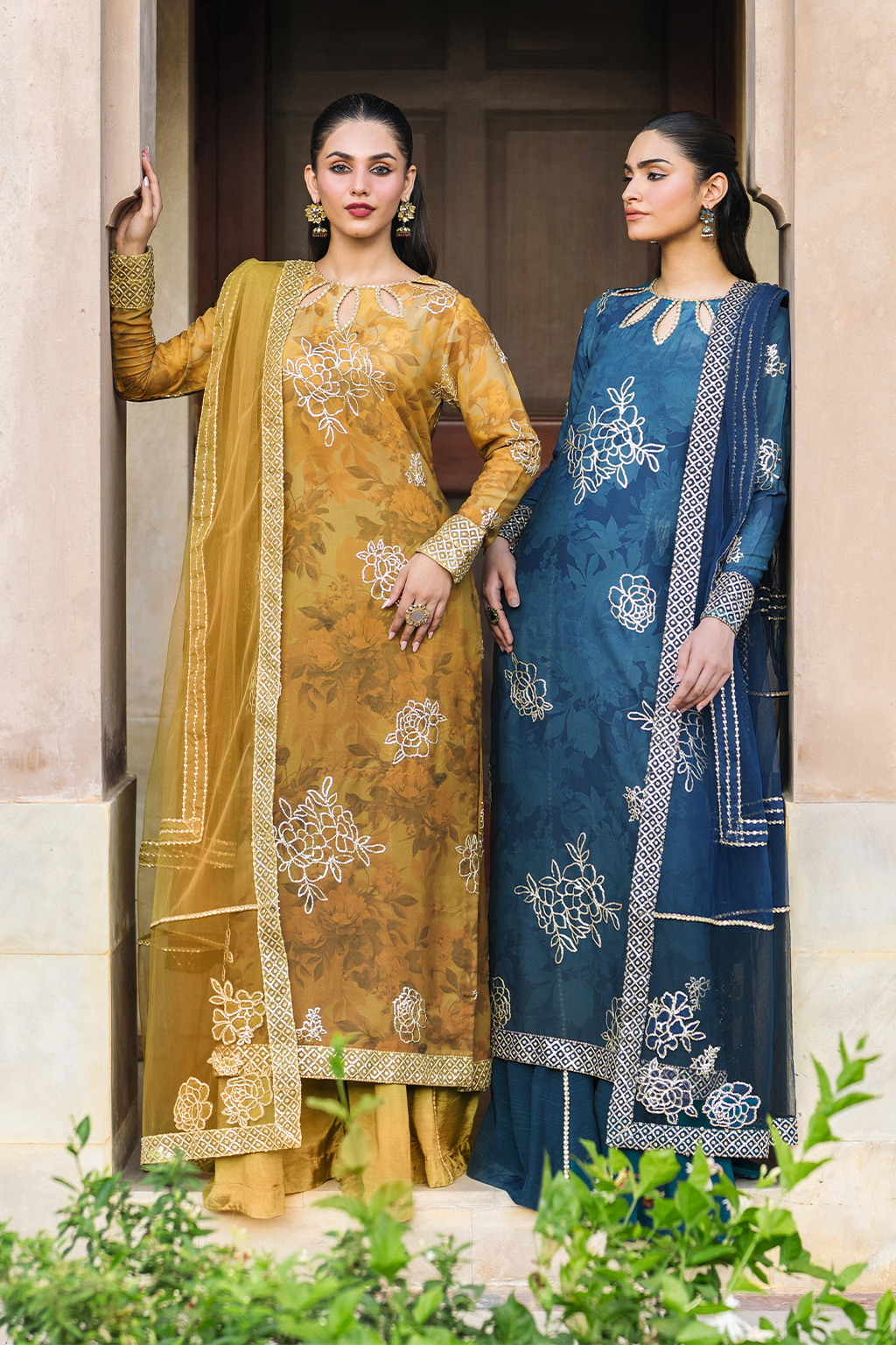 Embroidered Chiffon - Iznik