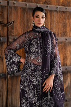 ILC-06 Embroidered Organza (Long Shirt With Azaar) - Iznik