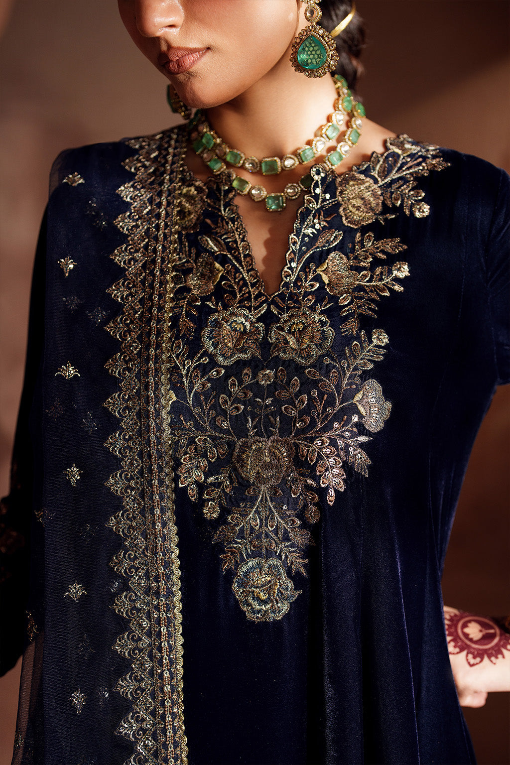 IV-66 Embroidered Velvet