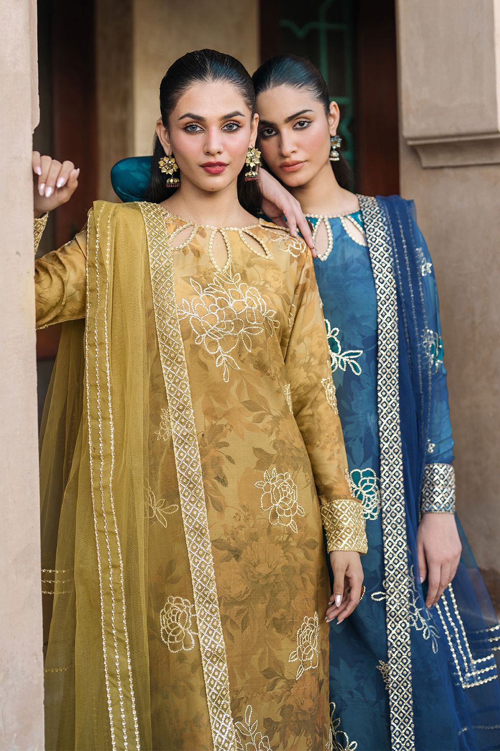 Embroidered Chiffon - Iznik