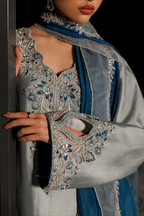 UE-717 Embroidered Jacquard Sheesha Silk
