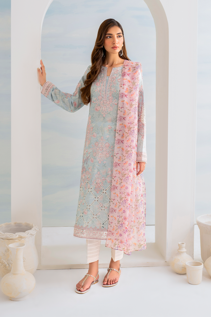 IGL-01 Embroidered Lawn - Iznik