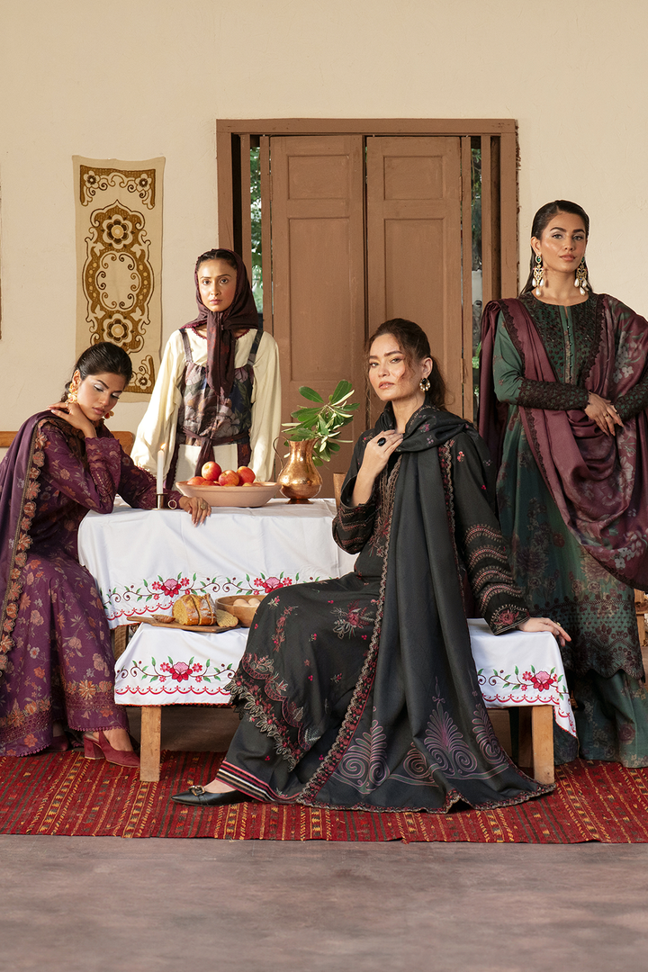 IPK-08 Embroidered Slub Khaddar - Iznik