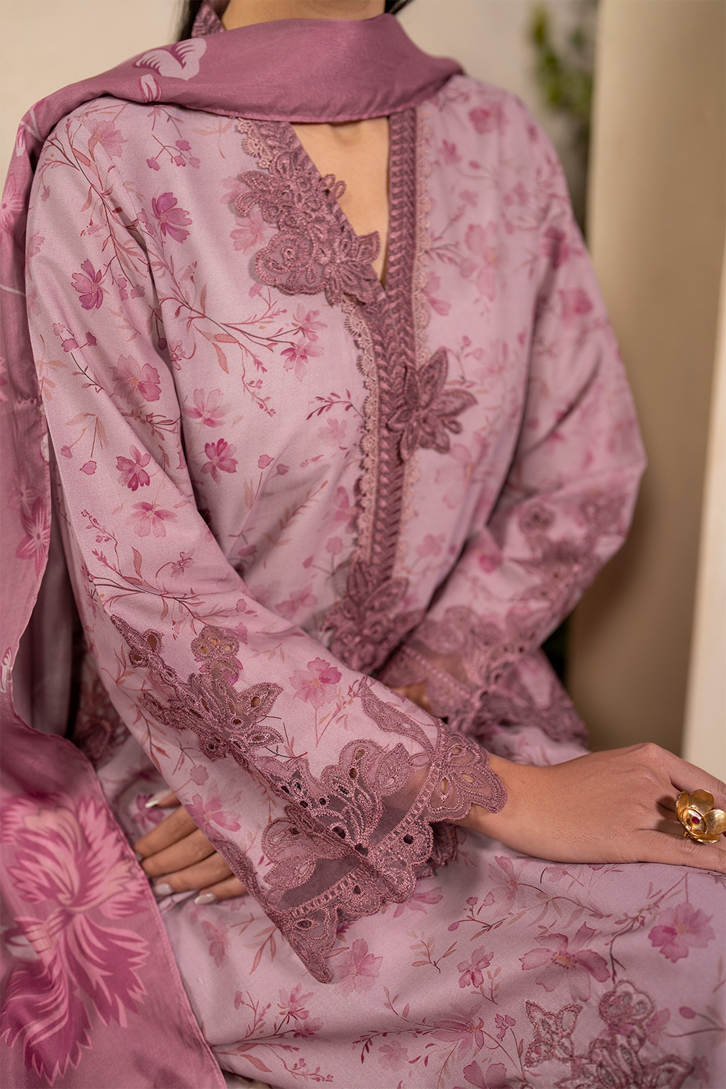 EFL-04 Embroidered Lawn Secondary image