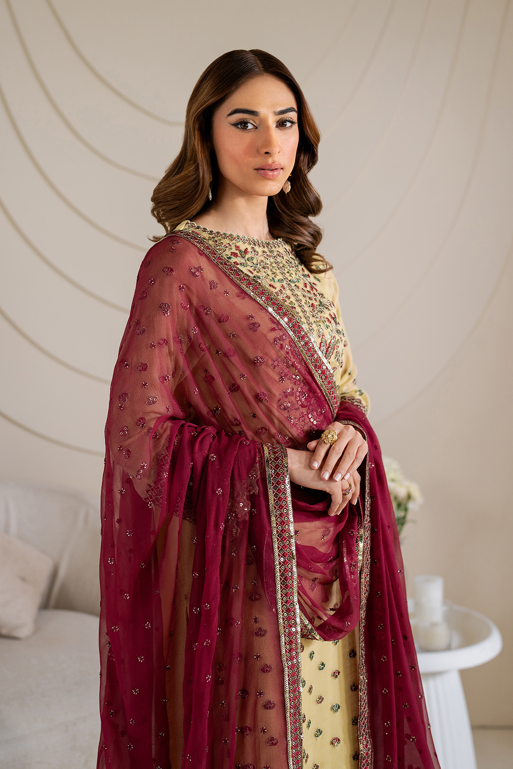CC-61 Embroidered Chiffon - Iznik