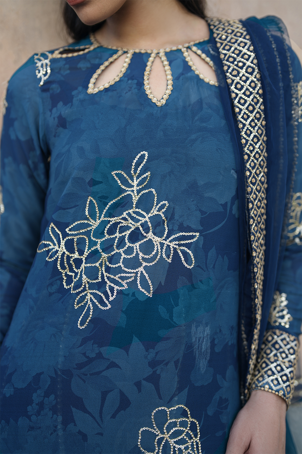 UE-331 Embroidered Chiffon Secondary image