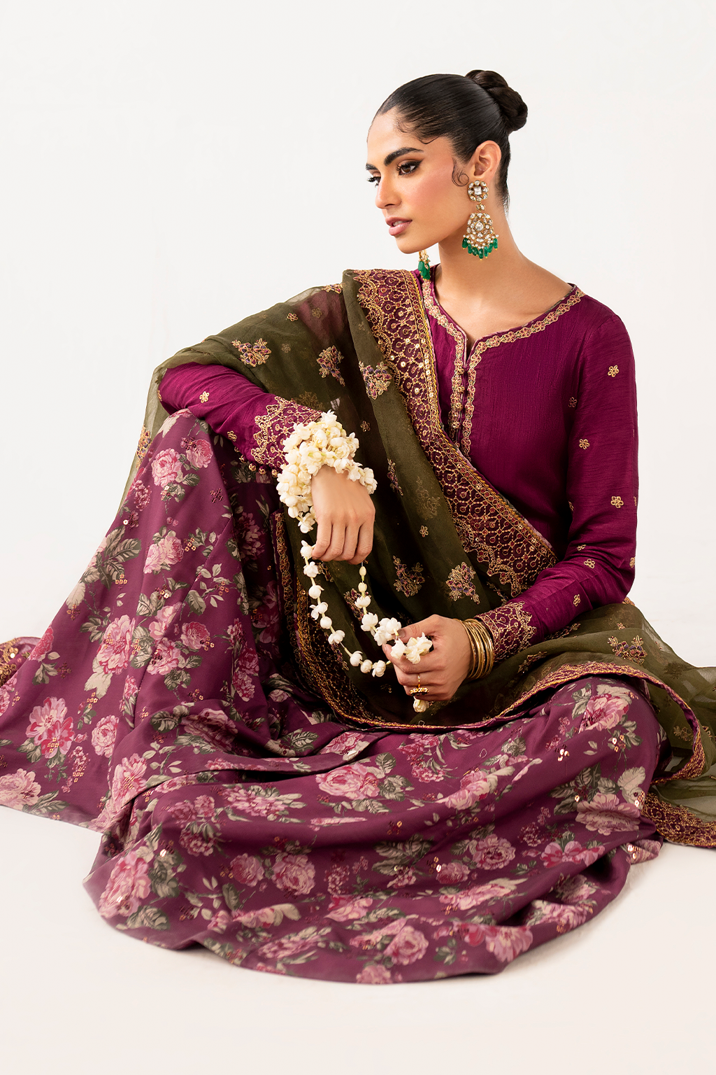 IRS-16 Embroidered Rawsilk