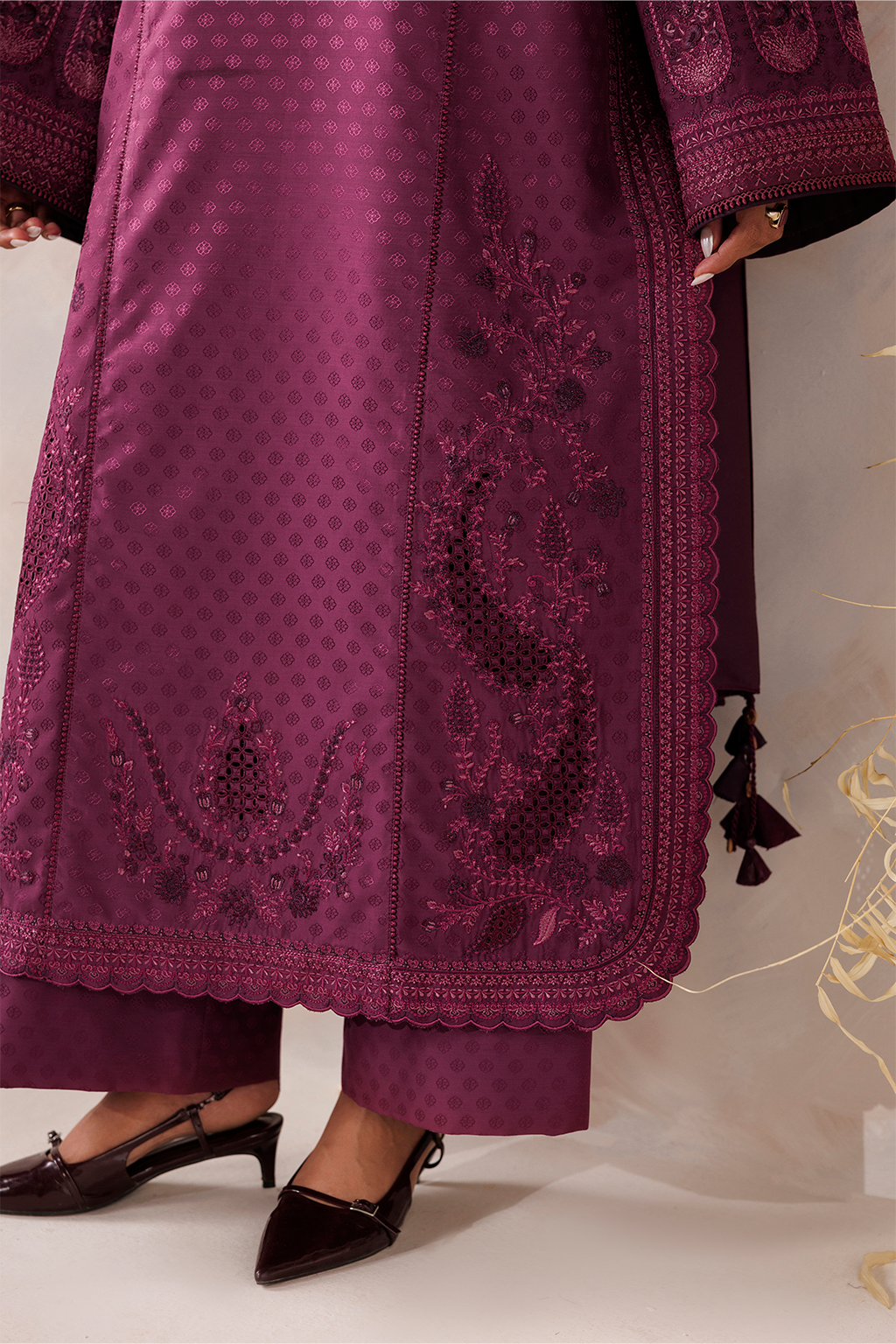 UE-747 Embroidered  Viscose Jacquard