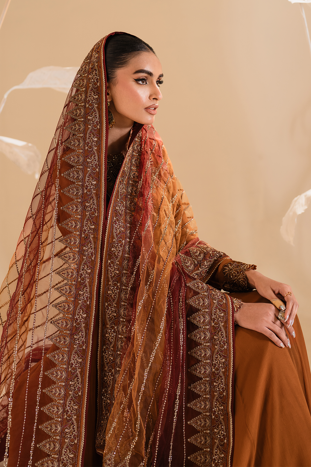 IP-285 Embroidered Chiffon - Iznik