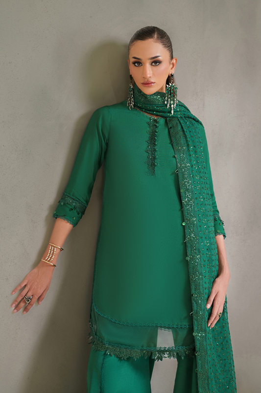 IP-337 Embroidered Rawsilk - Iznik