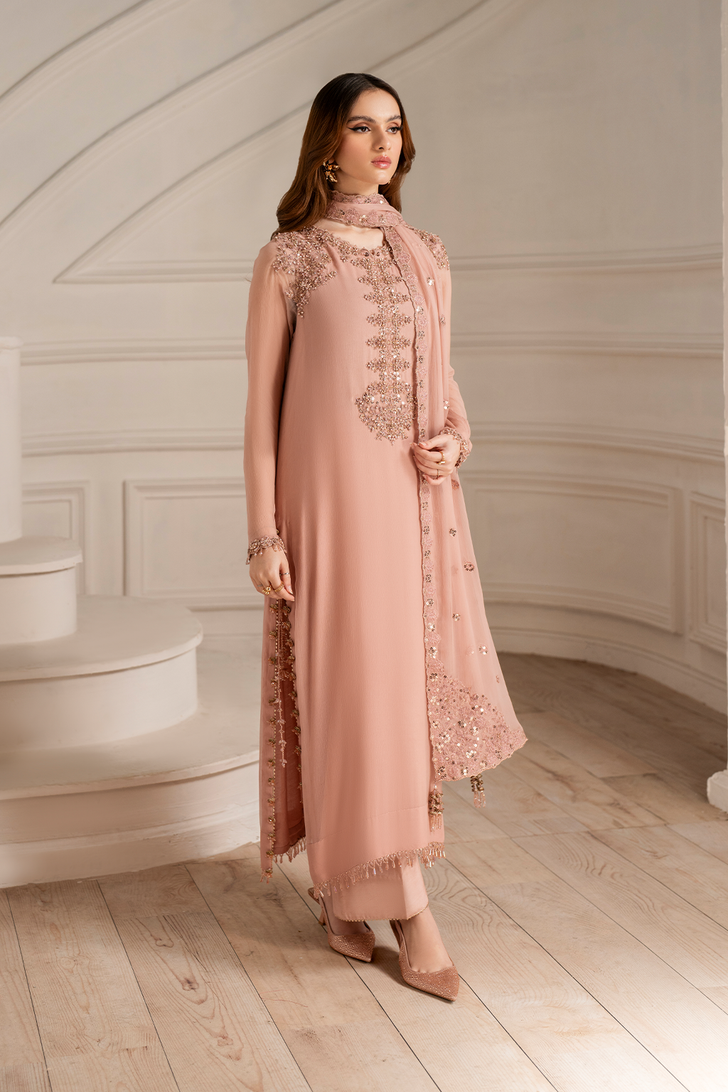 UE-479 Embroidered Chiffon - Iznik