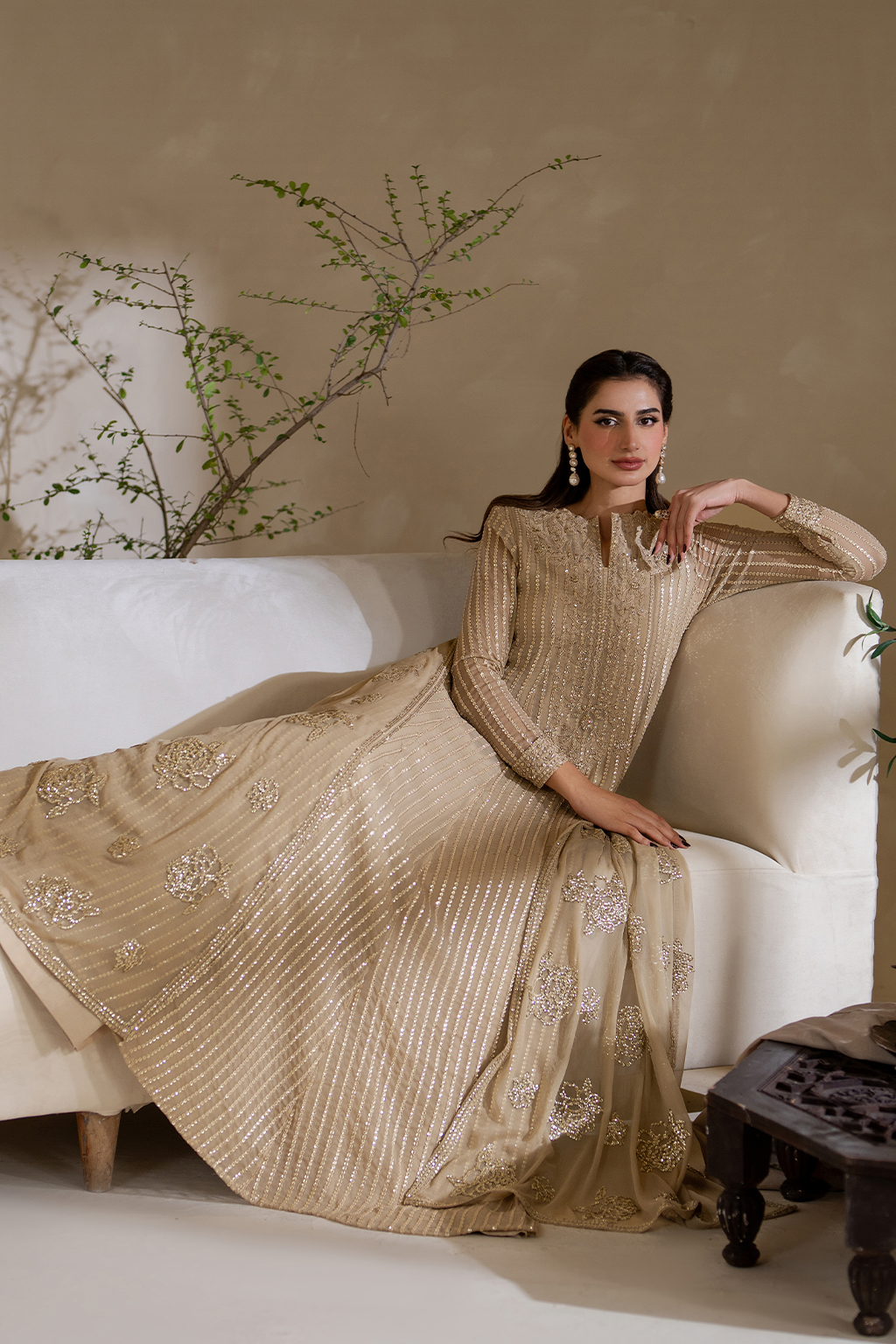 CC-58 Embroidered Chiffon - Iznik