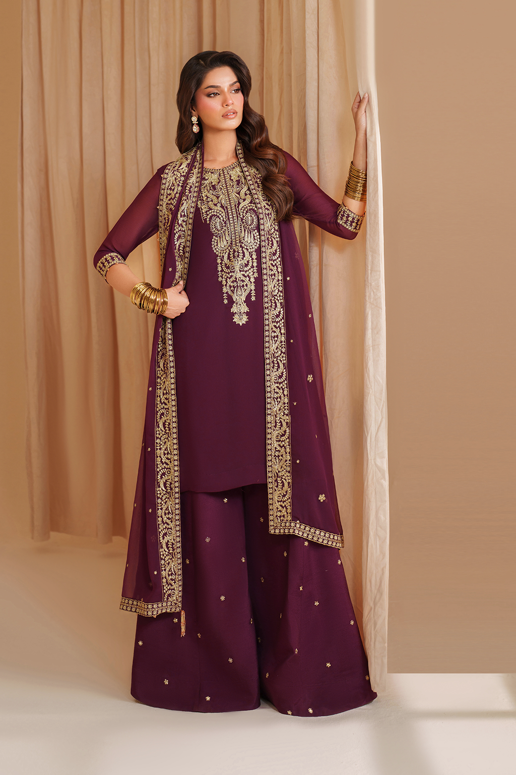 CC-76 Embroidered Chiffon - Iznik