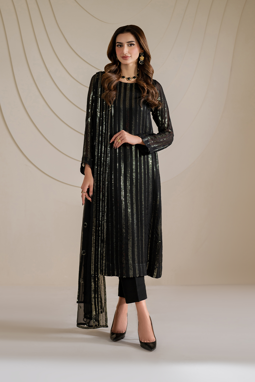 CC-59 Embroidered Chiffon - Iznik