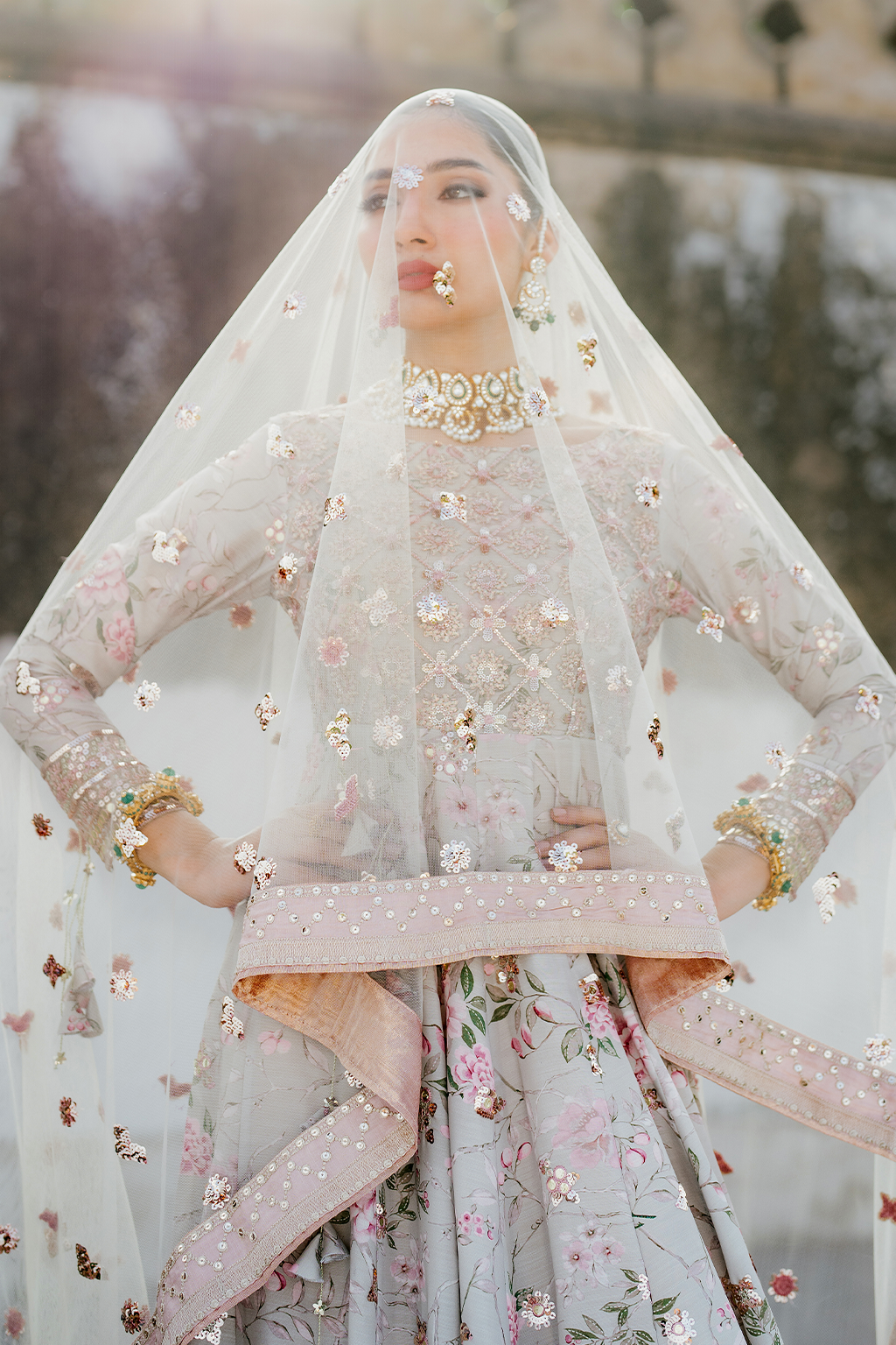 UE-313 Embroidered Raw Silk Secondary image