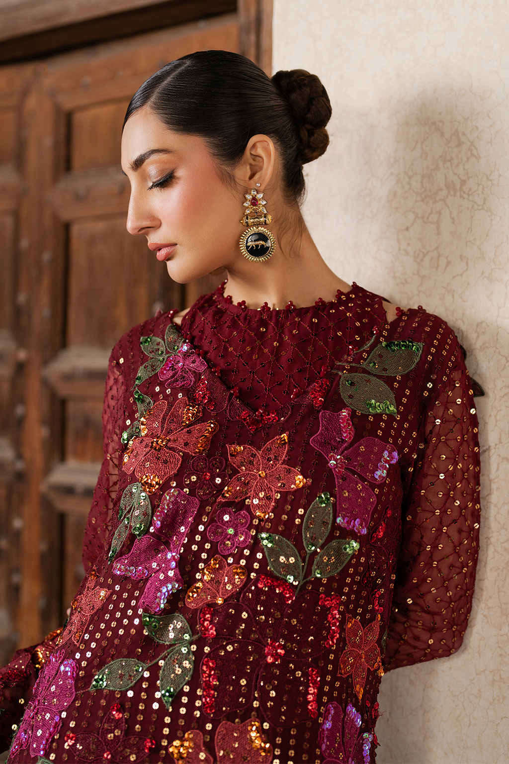 Embroidered Chiffon - Iznik