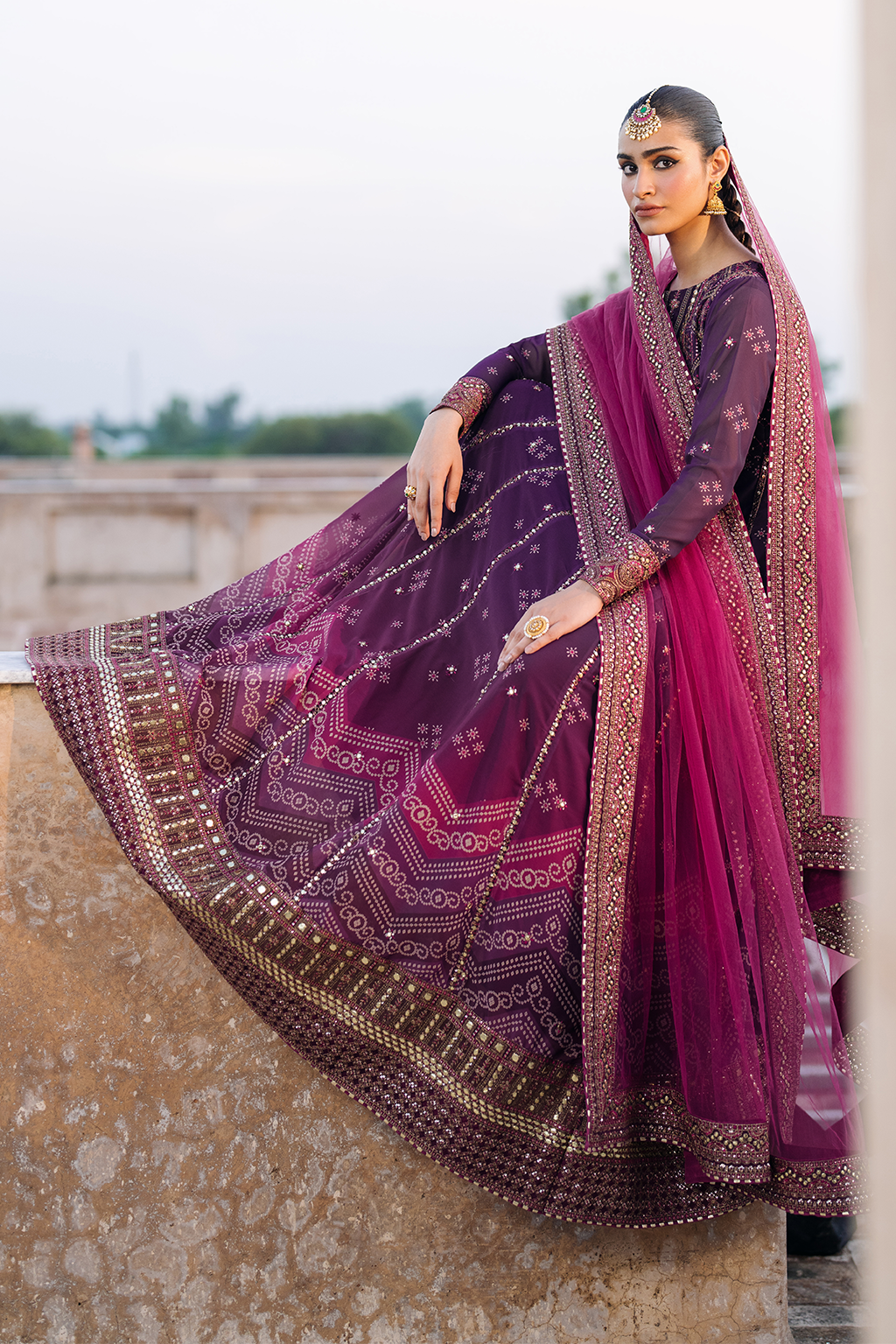 UE-333 Embroidered Chiffon ( FROCK )