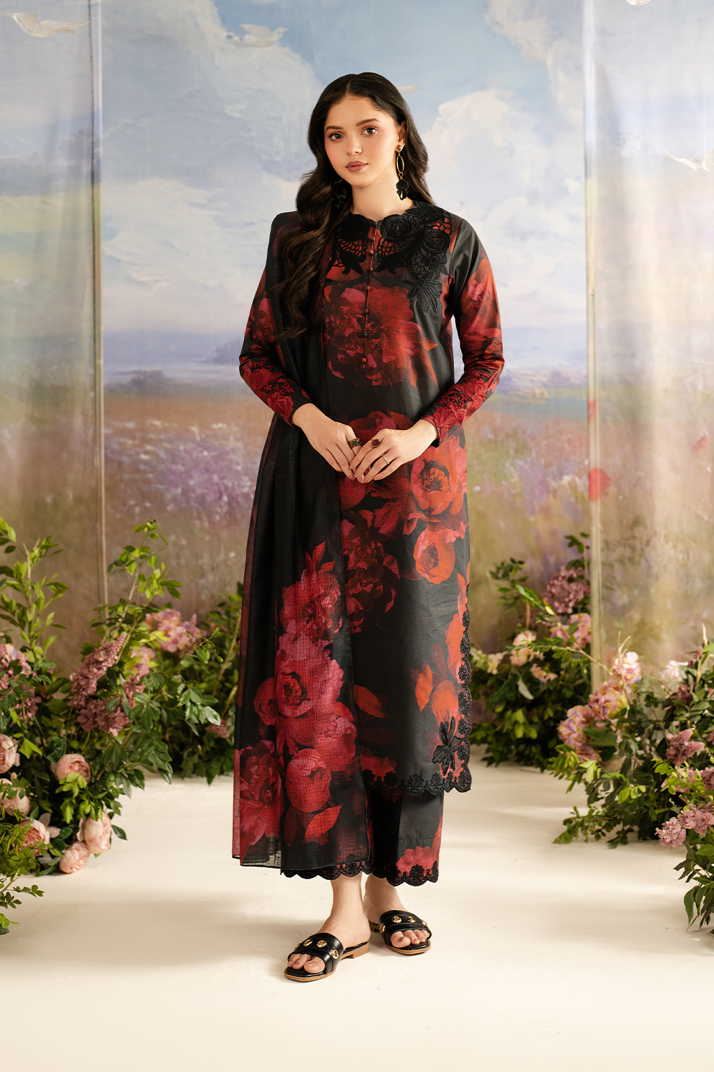 UE-455 Printed Lawn - Iznik
