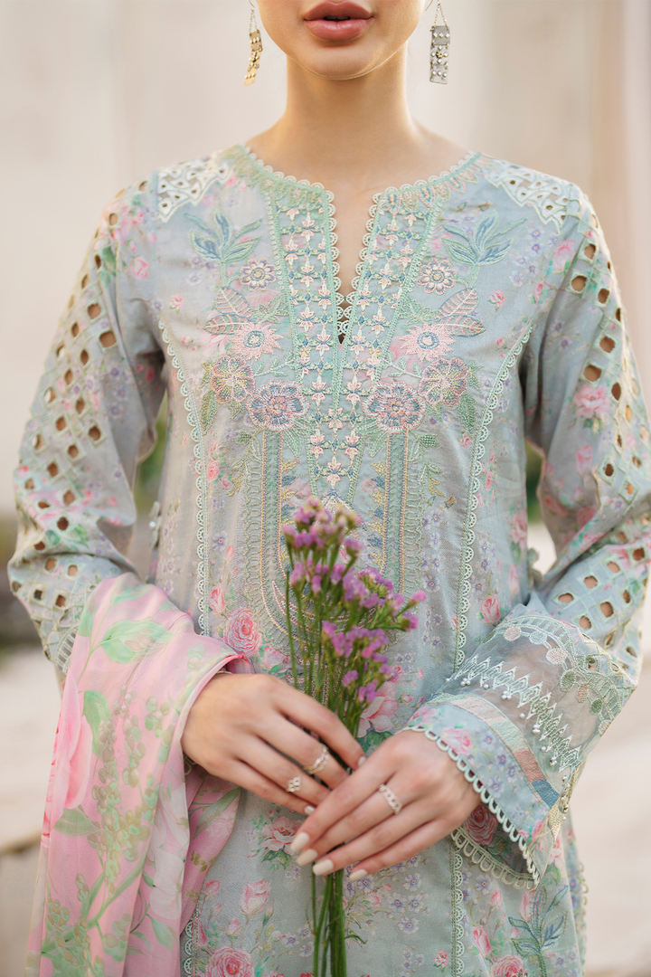 SFL-07 Embroidered Lawn - Iznik