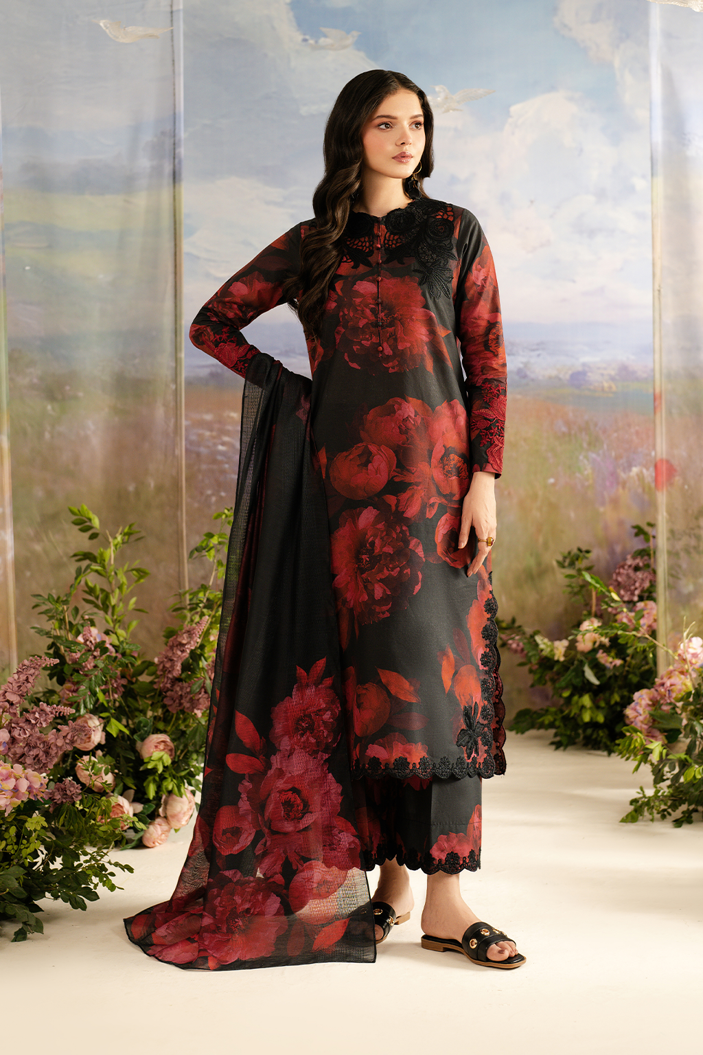 UE-455 Printed Lawn - Iznik