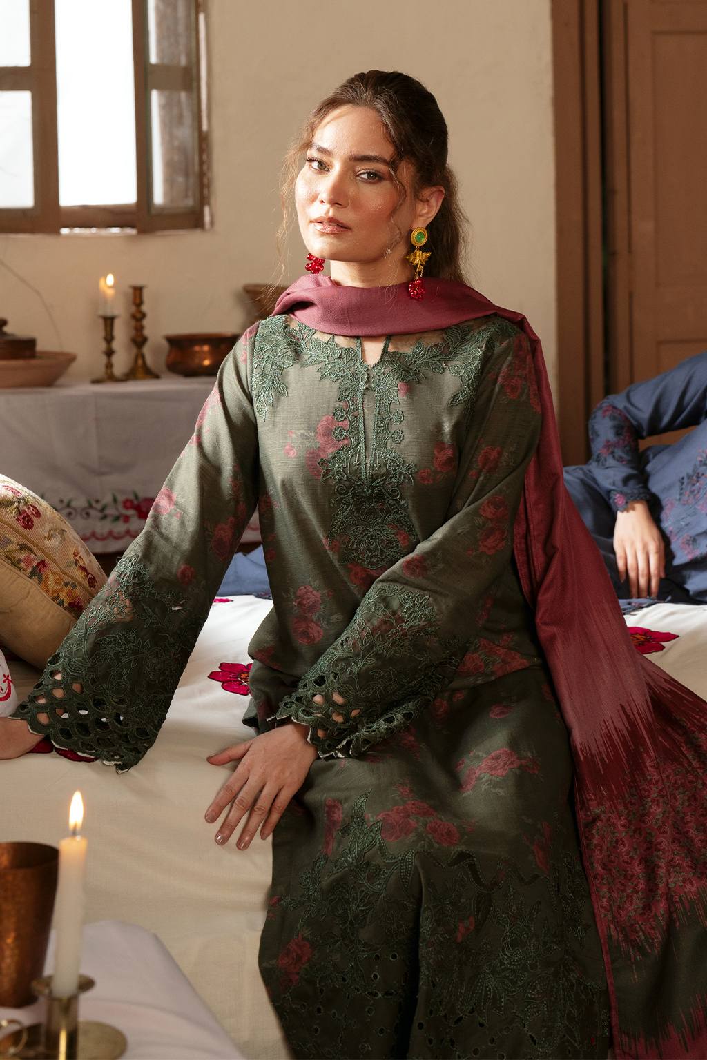 IPK-05 Printed Slub Khaddar - Iznik