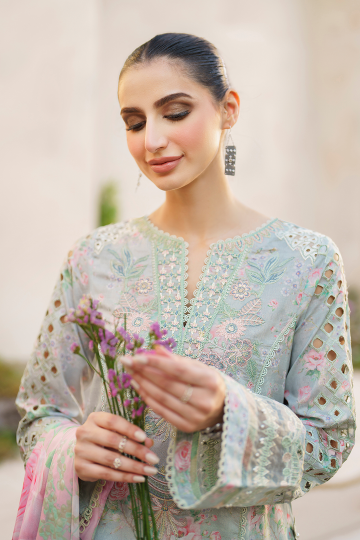 SFL-07 Embroidered Lawn - Iznik