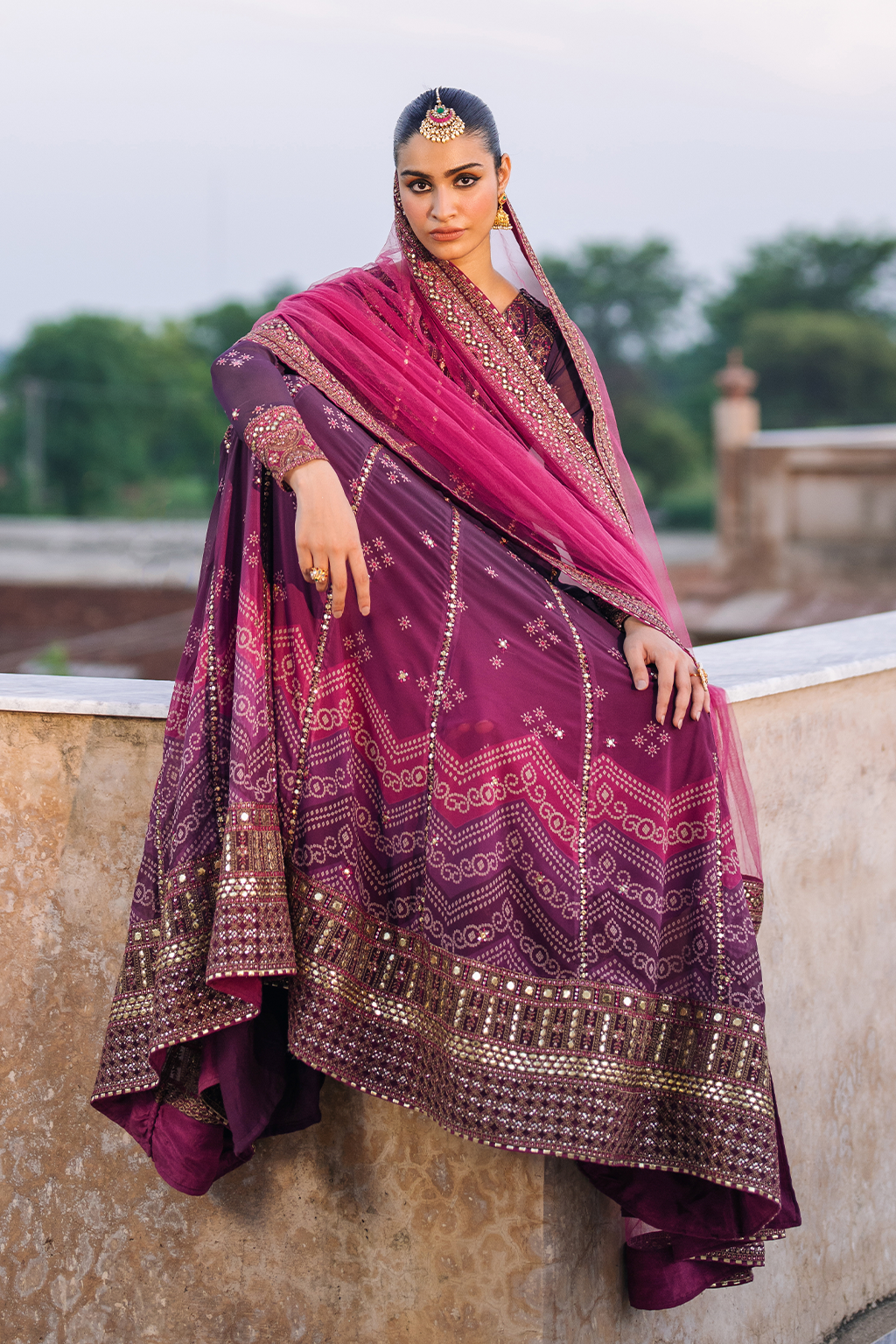 UE-333 Embroidered Chiffon ( FROCK )