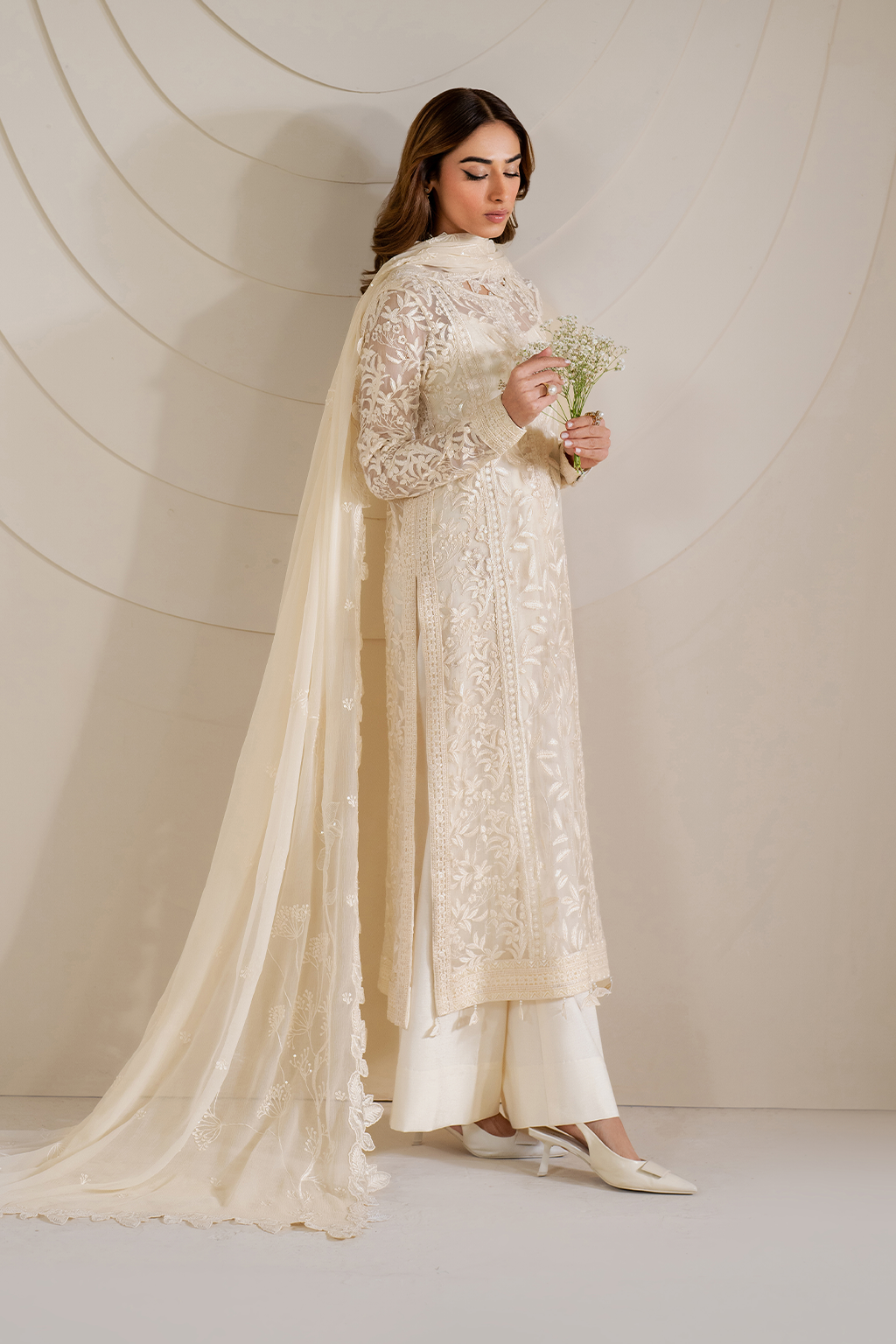 UE-391 Embroidered Chiffon - Iznik