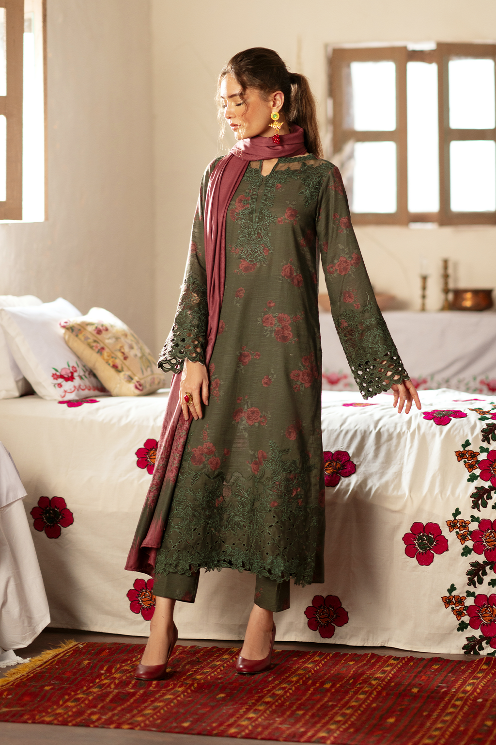 IPK-05 Printed Slub Khaddar - Iznik