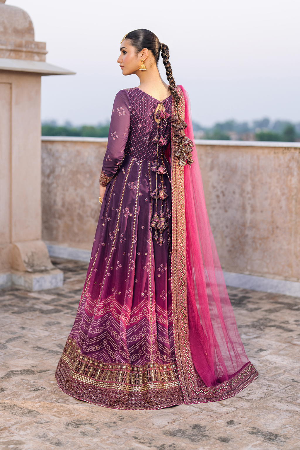 UE-333 Embroidered Chiffon ( FROCK )