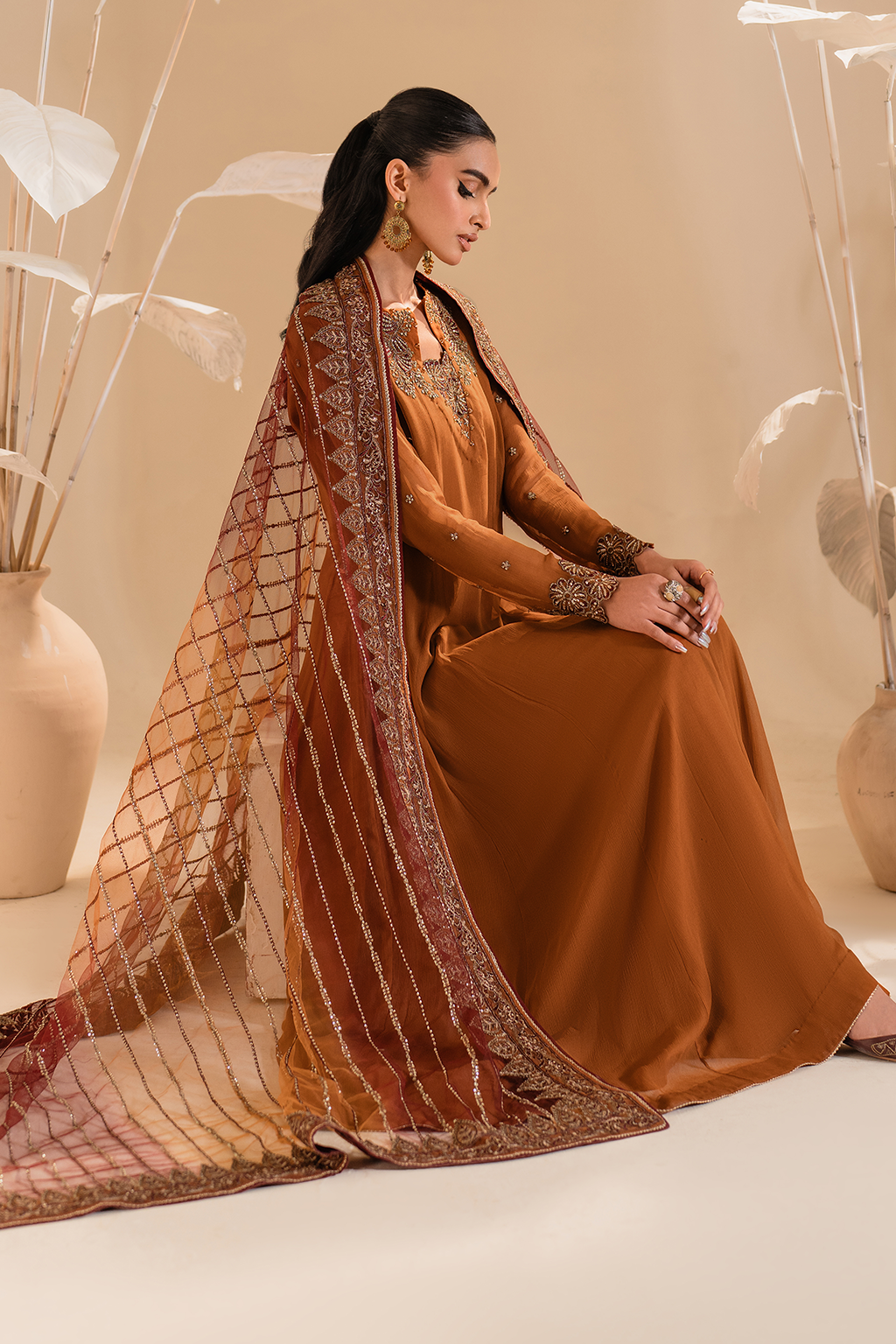 IP-285 Embroidered Chiffon - Iznik