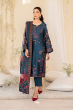 UE-379 Embroidered Pure Jacquard Silk