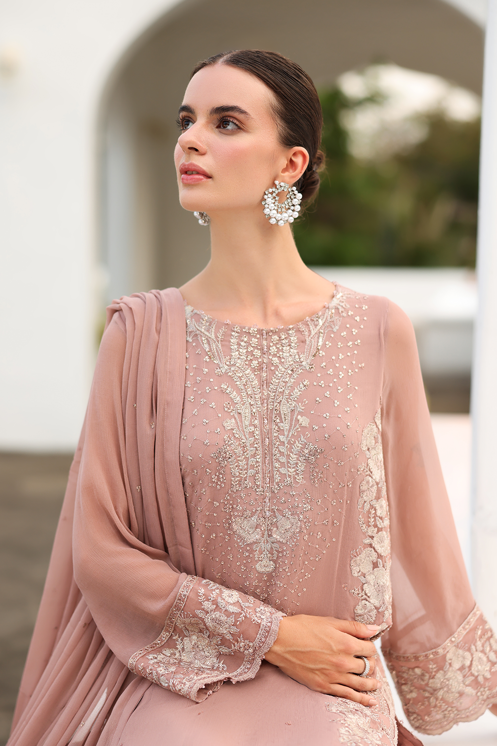 CC-69 Embroidered Chiffon - Iznik