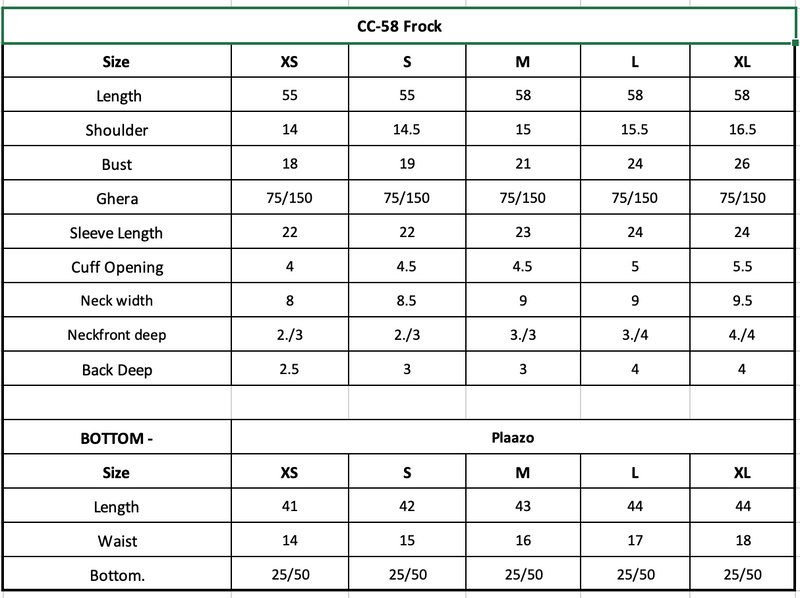 Size Chart Image