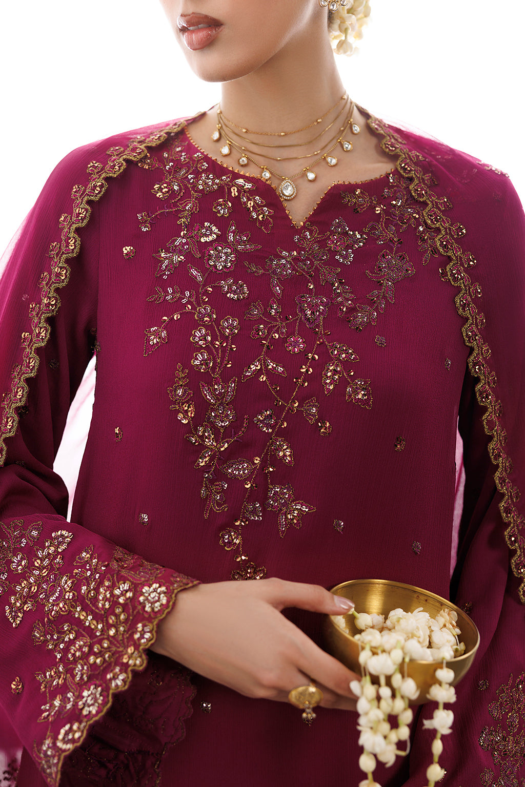 CC-109 Embroidered Chiffon Secondary image
