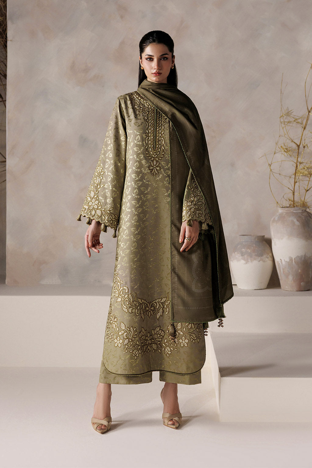 UE-743 Embroidered  Viscose Jacquard