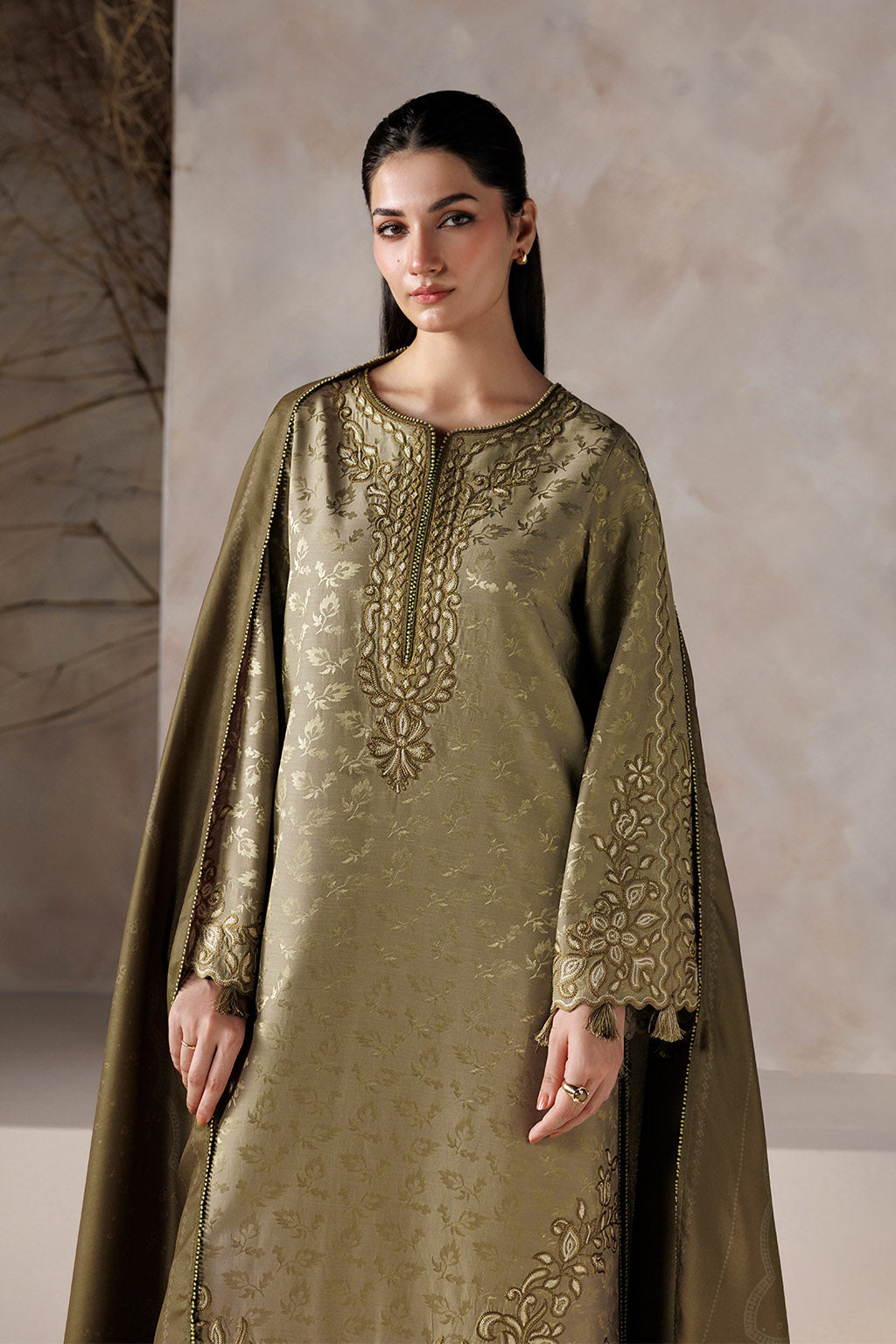 UE-743 Embroidered  Viscose Jacquard