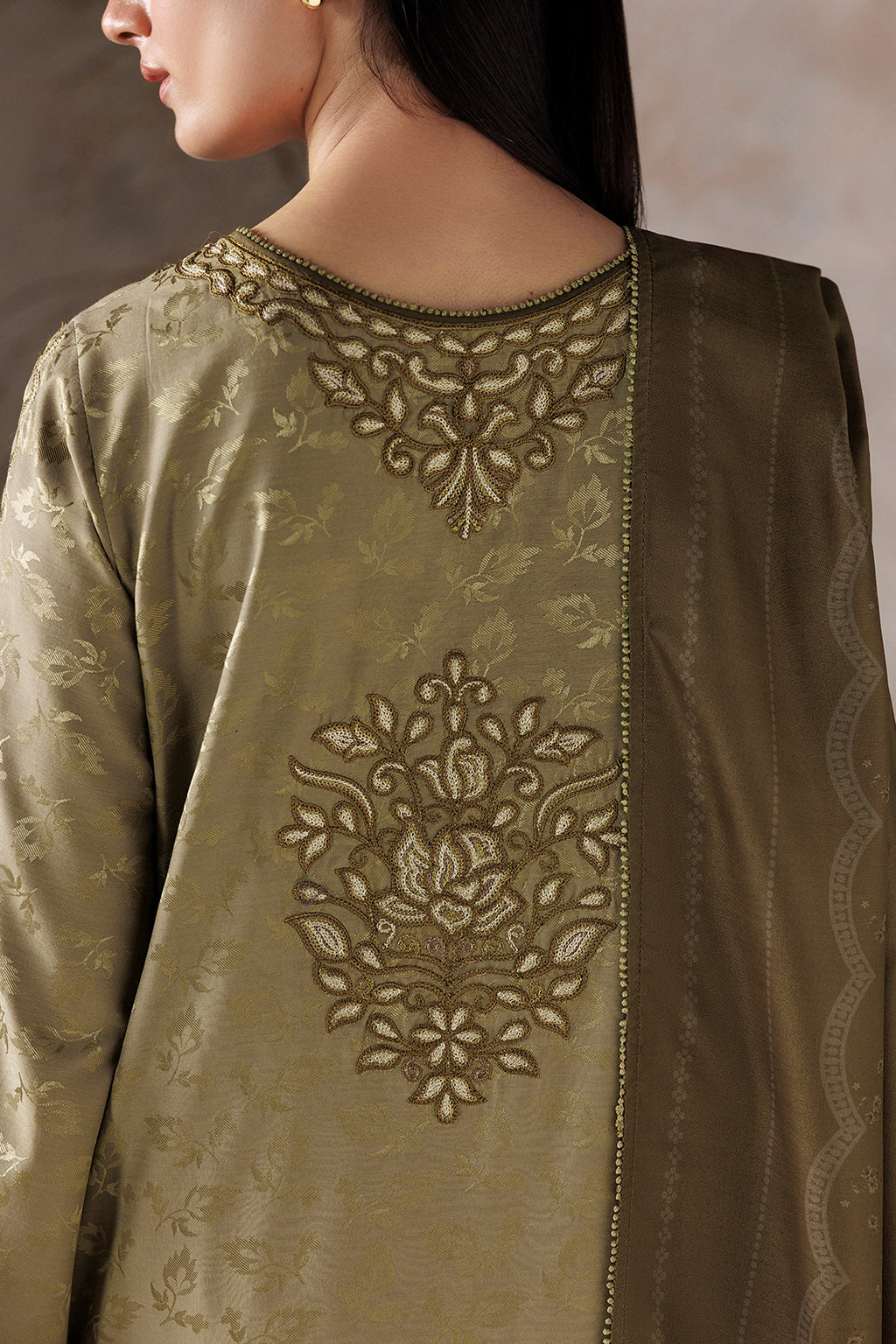UE-743 Embroidered  Viscose Jacquard